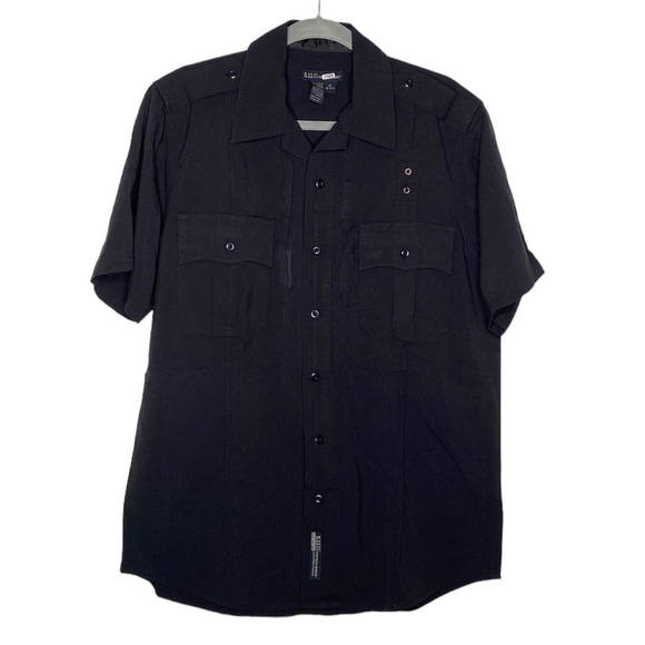 5.11 Tactical Men's Black Rayon Blend Button-Down PDU Shirt size Medium - Picture 1 of 7